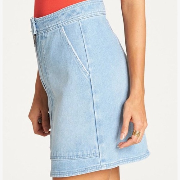 Pool Blue Zip-Front Pocket Denim
Skirt - Women - Picture 2 of 6